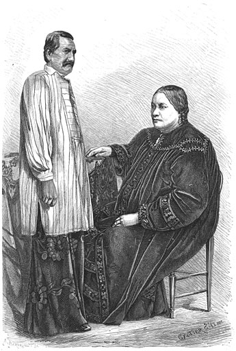 Pomare koningin van Tahiti en haar gemaal Ariífaáite.