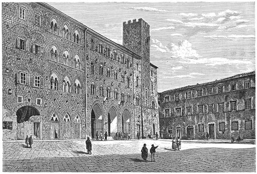   Piazza della Giustieia te Volterra.