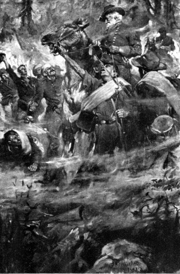 "From a thousand throats rose the cry: 'Lee to the rear!'" "From a thousand throats rose the cry: 'Lee to the rear!'"