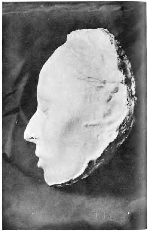 Fig. 3.—A mould taken from a life-mask found in the Pyramid of Teta by Mr. Quibell