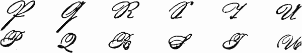 German Capital Letters P through U