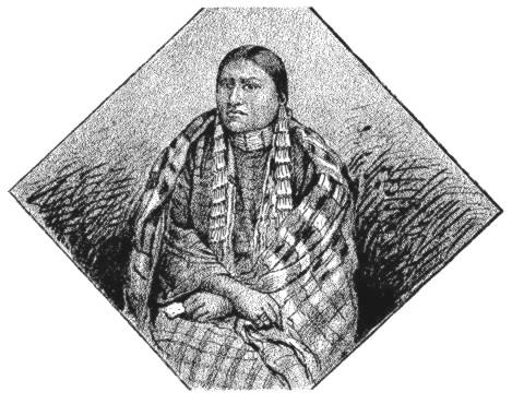 INDIAN WOMAN AT FORT BERTHOLD.