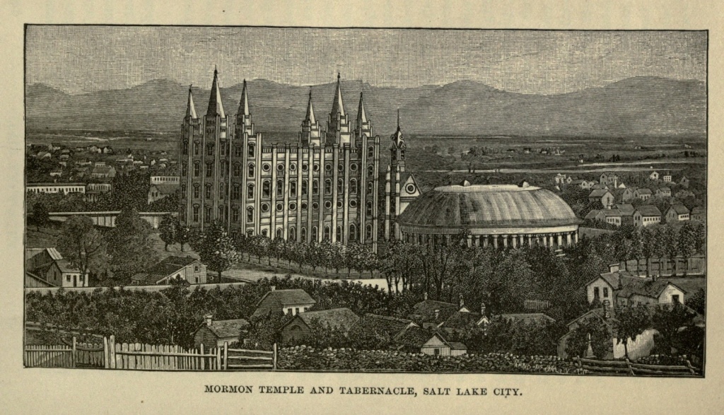 MORMON TEMPLE AND TABERNACLE, SALT LAKE CITY.