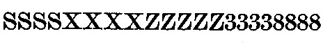 Right side up image of letters and numbers.